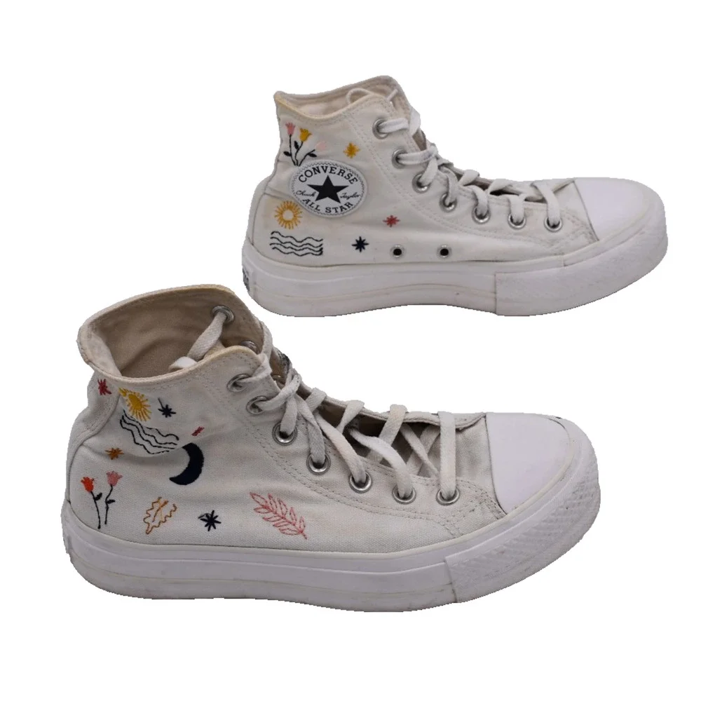 CONVERSE Chuck Taylor Platform High Top All Star It’s Ok To Wander Womens 7.5
